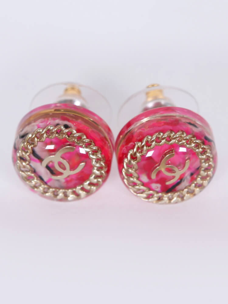 Chanel discount resin earrings