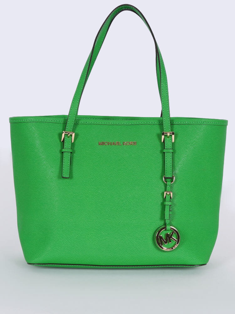 Michael Kors - Jet Set Travel Small Saffiano Leather Tote Green |  