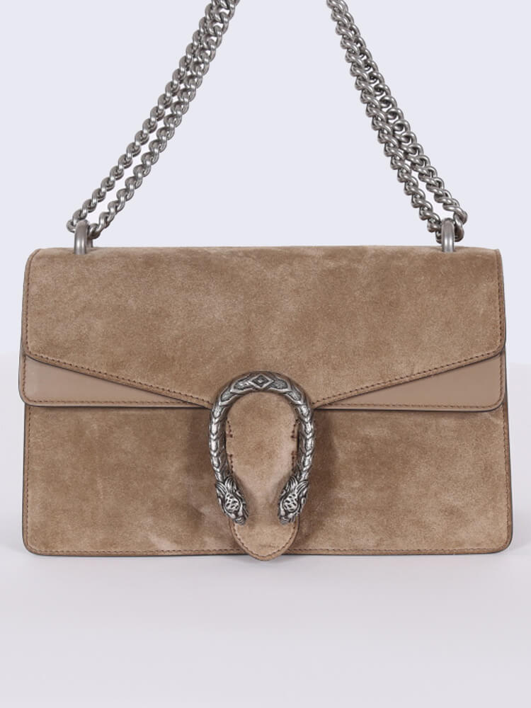 Overvåge bid Undervisning Gucci - Dionysus Suede Shoulder Bag Small Taupe | www.luxurybags.eu
