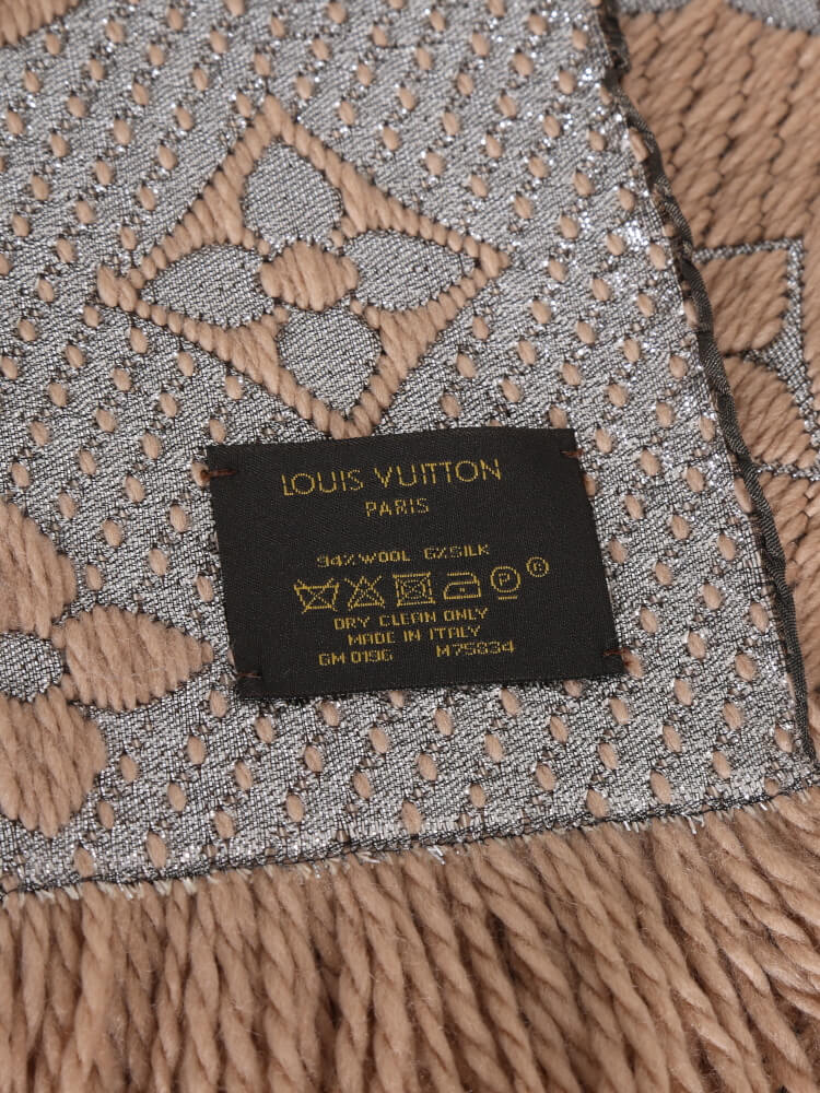 Louis Vuitton - Logomania Shine Scarf Beige