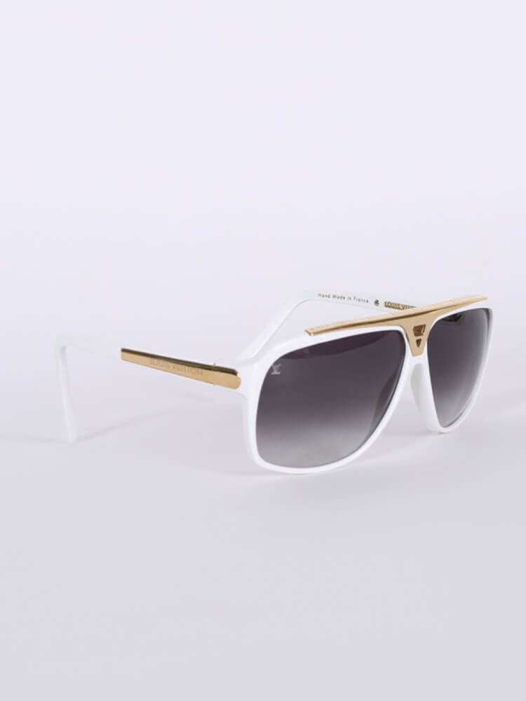 LOUIS VUITTON Evidence Sunglasses Z0351W White 217242