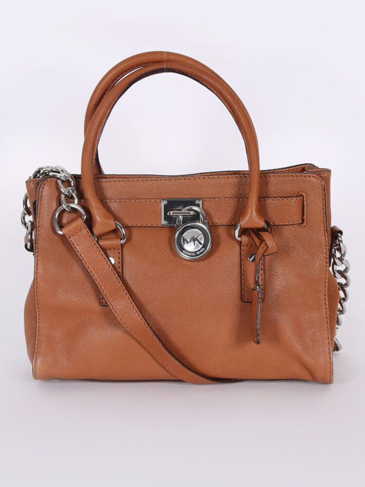 Michael Kors - Hamilton Medium Soft Leather Satchel Brown