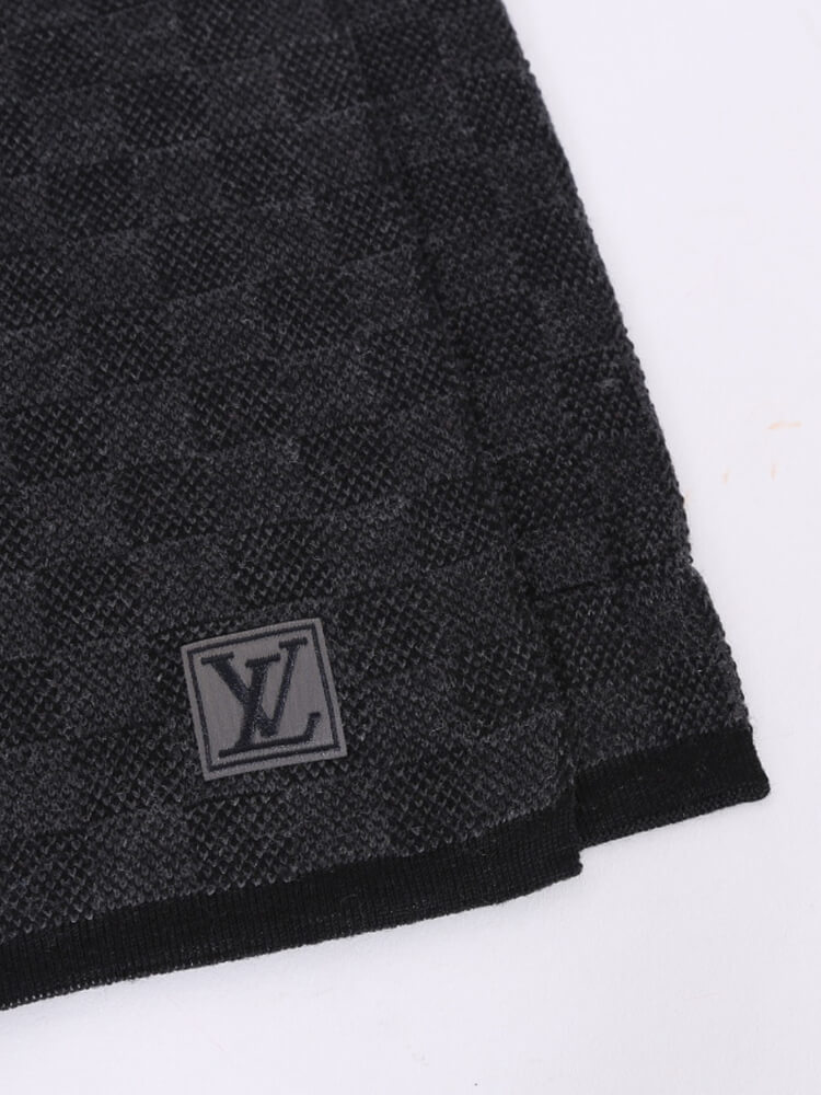 Louis Vuitton - Petit Damier Wool Shawl Graphite