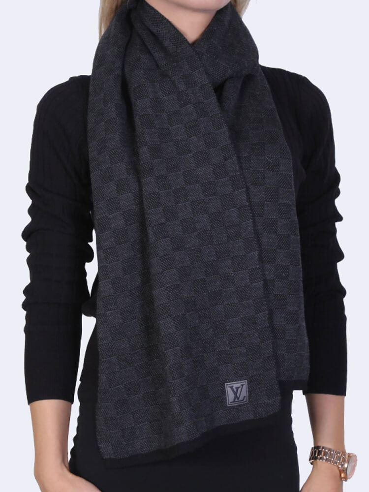 Louis Vuitton Damier Petit Damier Scarf, Grey