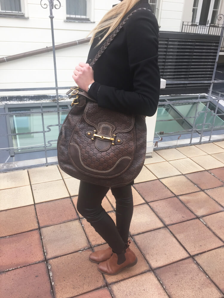 Gucci Guccissima Medium Pelham Hobo Bag