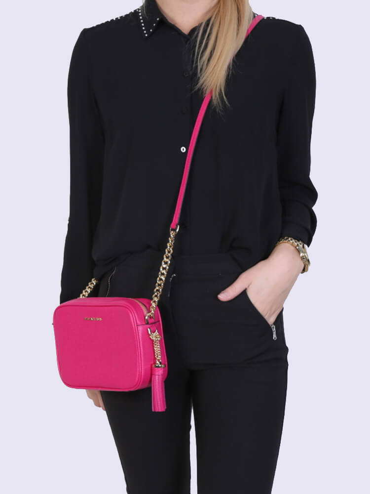 Indrømme partner Ved en fejltagelse Michael Kors - Ginny Leather Crossbody Bag Ultra Pink | www.luxurybags.eu