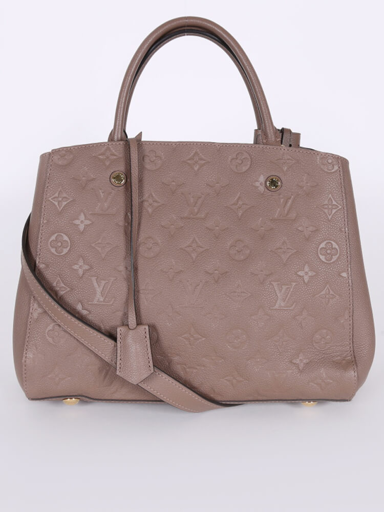 Louis Vuitton - Montaigne MM Monogram Empreinte Leather Taupe