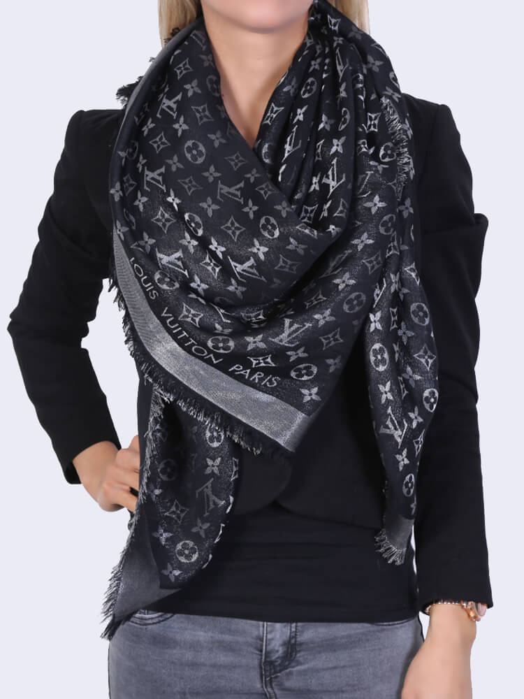 Louis Vuitton Black Shine Shawl 