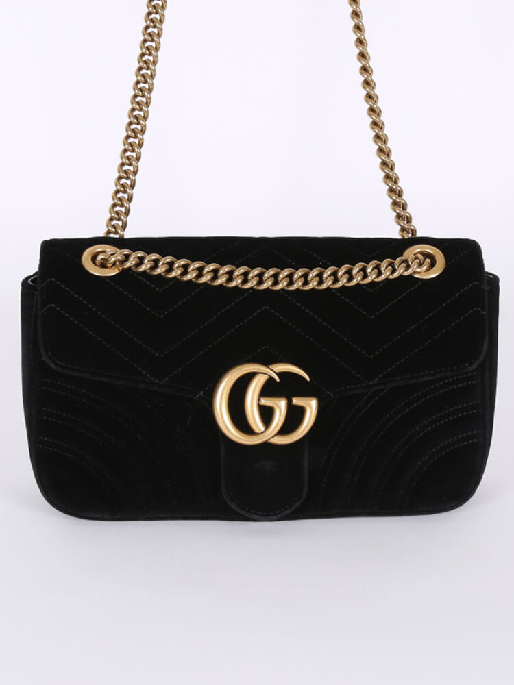 Gucci Marmont Large Velvet Black