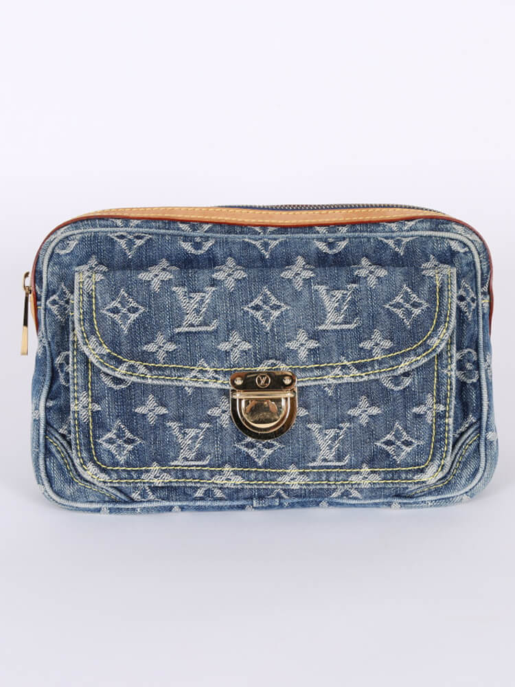 Blue Louis Vuitton Monogram Denim Outdoor Bumbag Belt Bag – Designer Revival