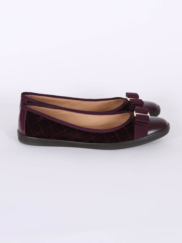 Ferragamo rufina deals quilted flats