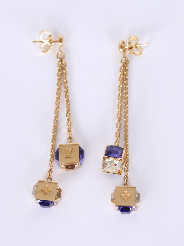 Louis Vuitton - Gamble Metal Earrings Gold