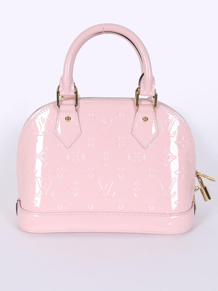 LOUIS VUITTON Monogram Vernis Alma BB Rose Velours M91585 Hand Shoulder Bag  Pre owned Pink Leather ref.674068 - Joli Closet
