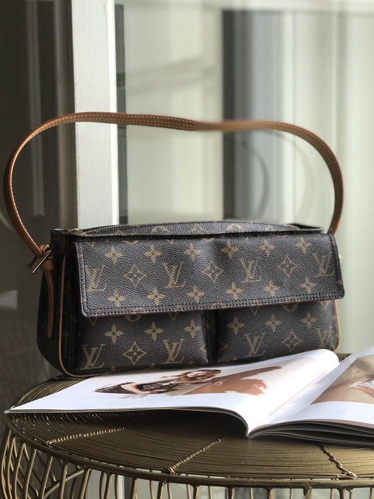 Louis Vuitton, Bags, Authenticity Guarantee Louis Vuitton Viva Cite Mm  Hand Bag Purse Monogram Canvas