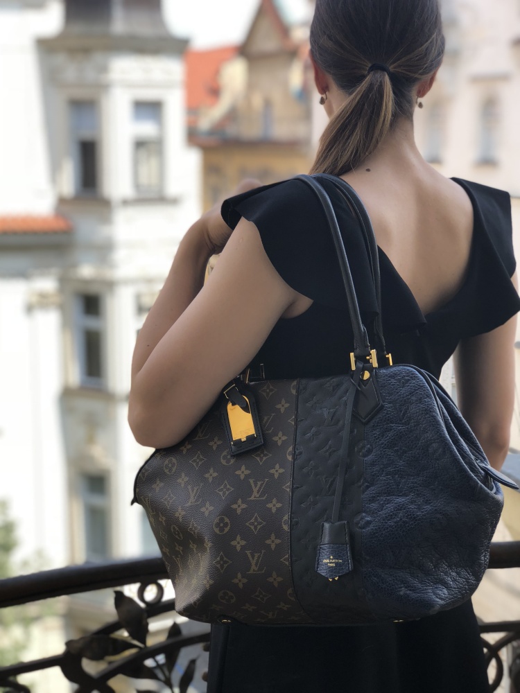 Louis Vuitton Monogram Blocks Stripes Medium Marine Bag
