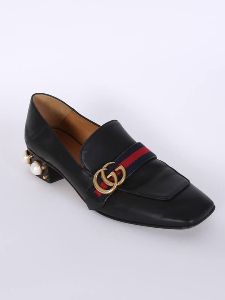 Gucci marmont sales mid heel loafers