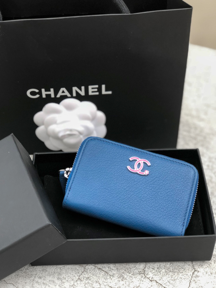 Chanel Black Caviar CC Zip Coin Purse