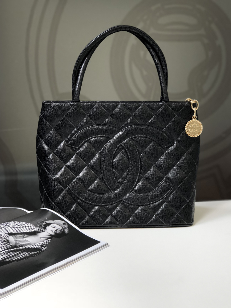 Chanel Medallion tote in Black Caviar Leather – Bag Religion