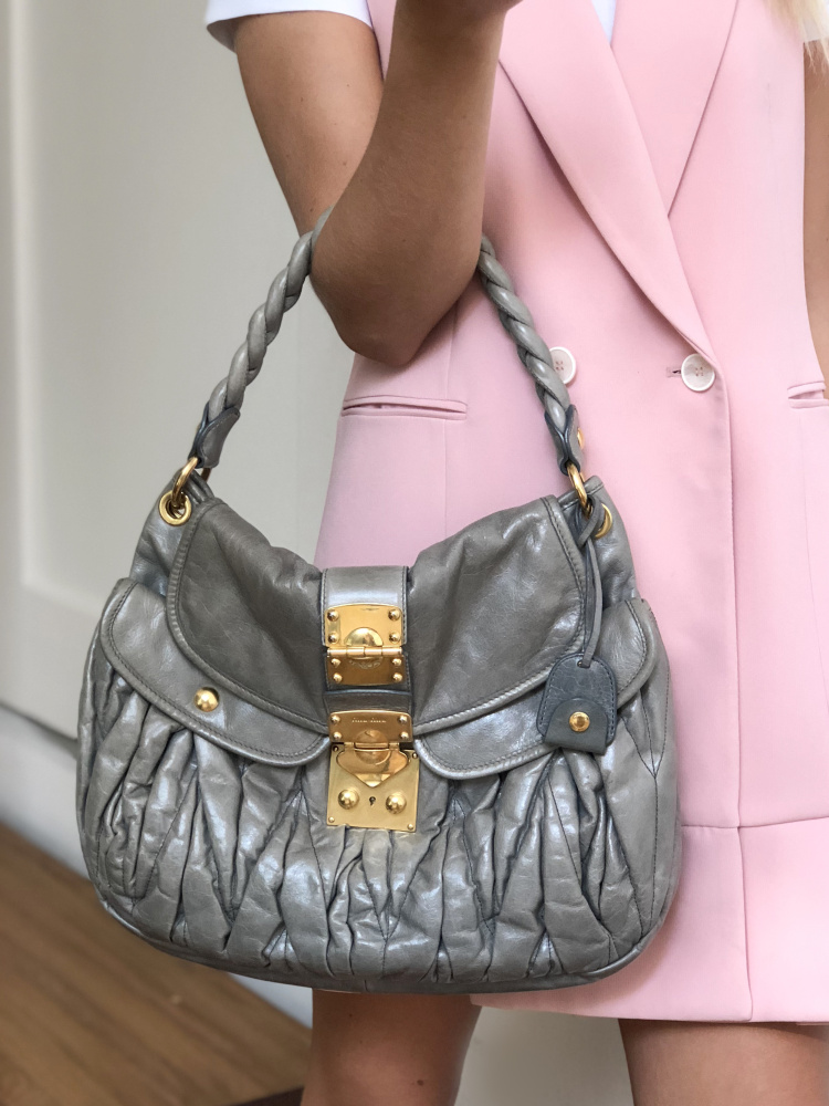 Miu Miu Silver Coffer Shoulder/Sling Bag (Medium)_SALE_MILAN