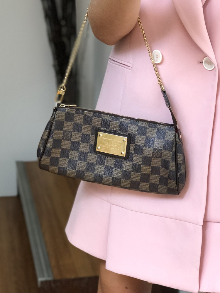 Louis Vuitton Damier Ebene Canvas Eva Clutch Louis Vuitton