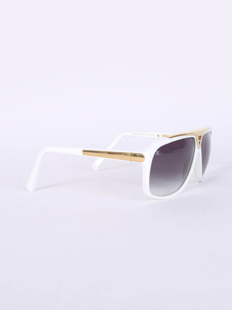 Replica Louis Vuitton White Evidence Sunglasses Z0351W