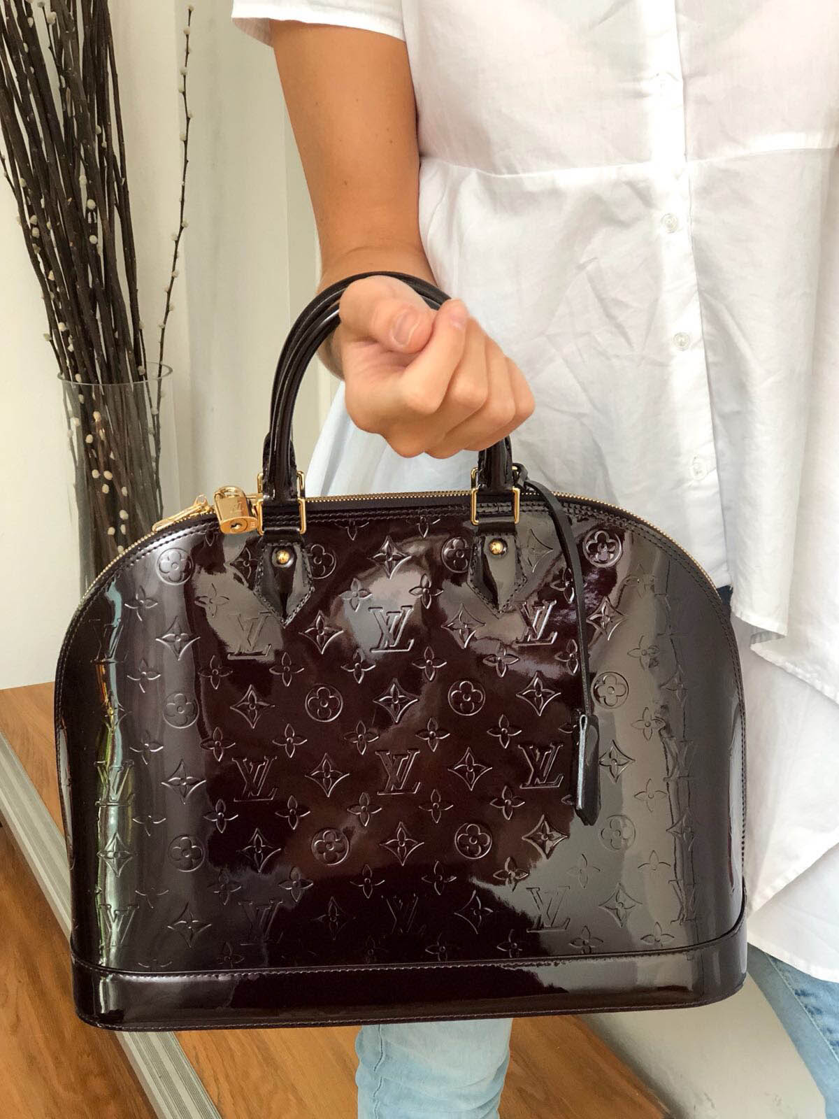 Louis Vuitton Alma GM Amarante Bag