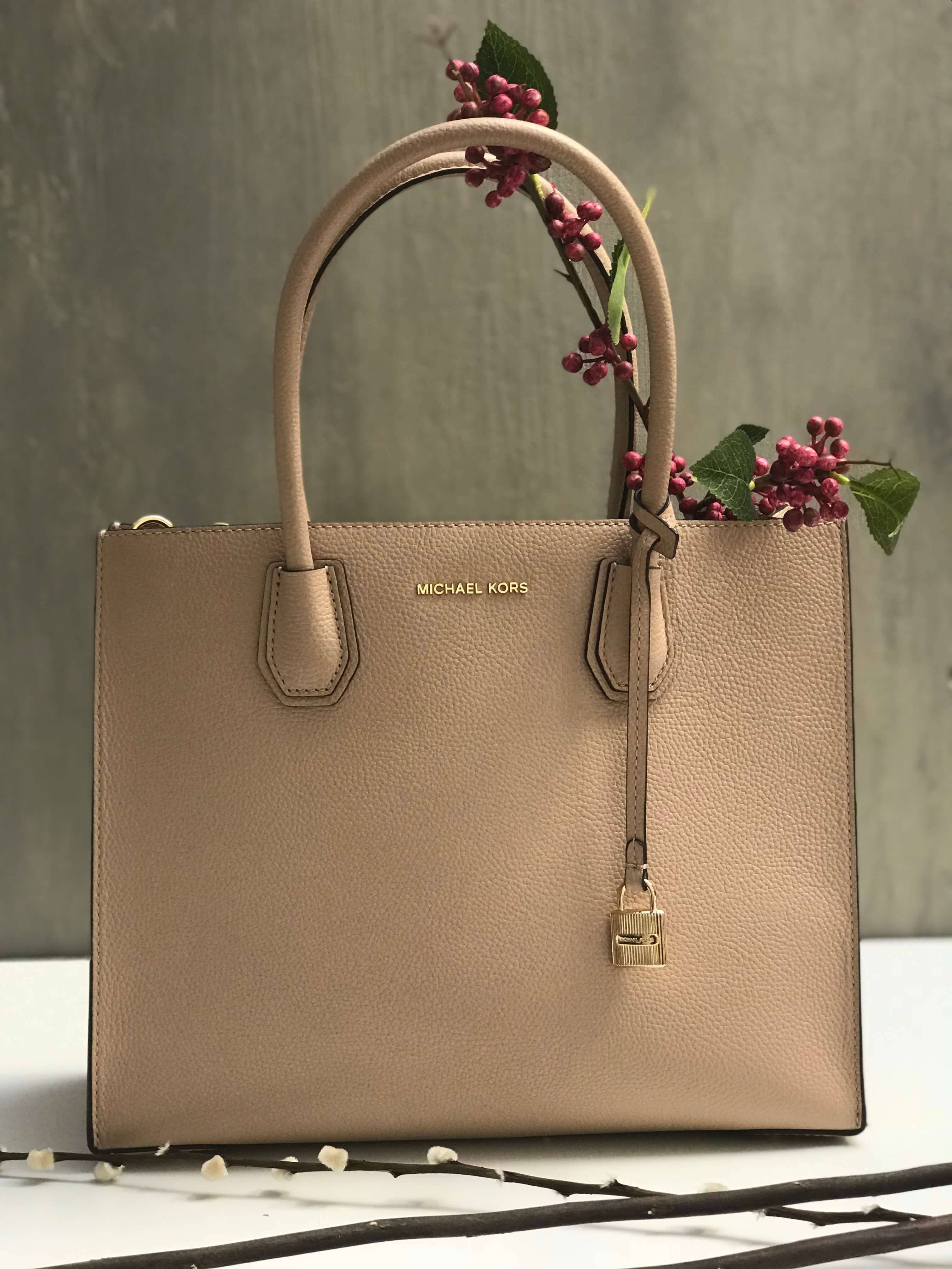 Michael michael kors mercer large satchel, Michael Kors + FREE