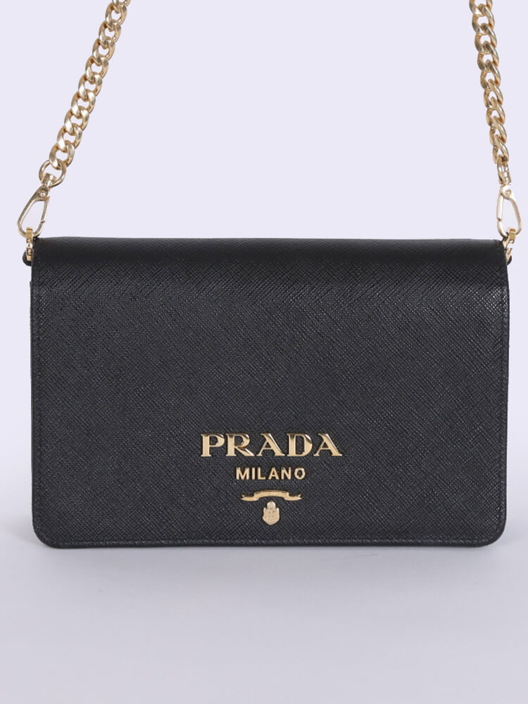 Prada - Saffiano Leather Small Shoulder Bag Nero | www.luxurybags.eu