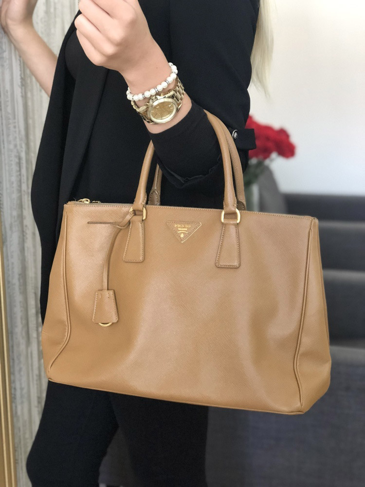 Prada Galleria Large Saffiano Leather Tote Shoulder Bag