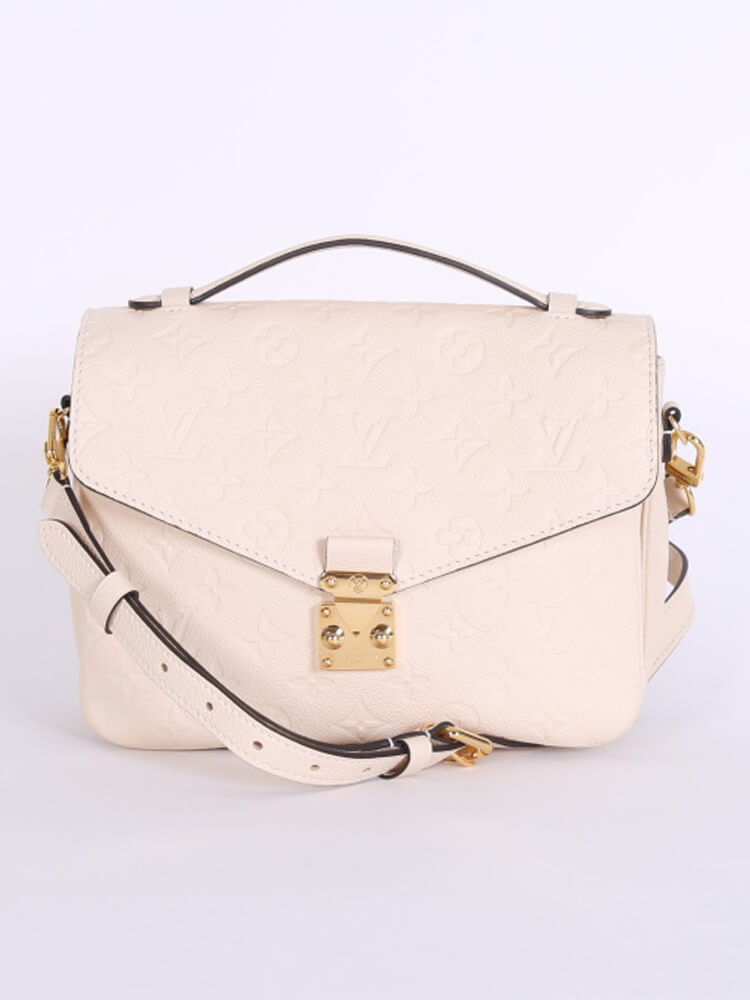 Louis Vuitton Pochette Metis Monogram Empreinte Beige Rose Creme