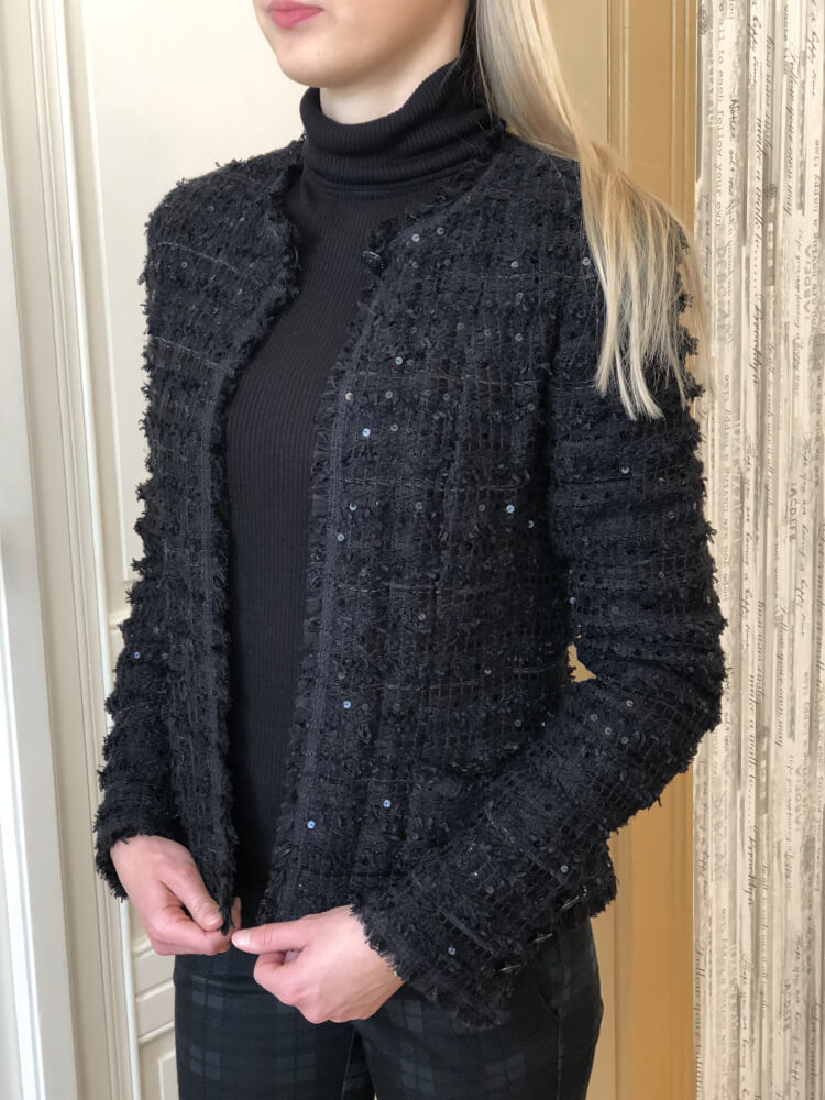 Sequin tweed deals jacket