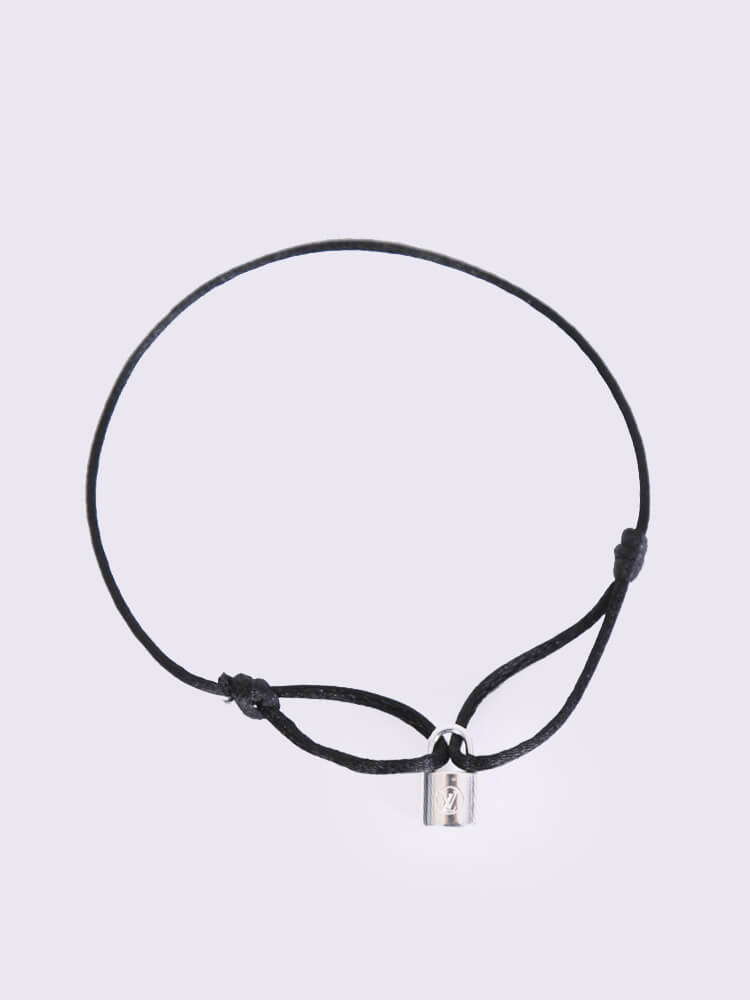 silver lockit bracelet black