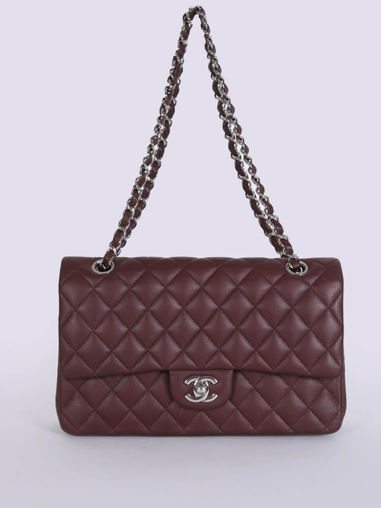 Chanel Burgundy Double Flap Shoulder Bag - LVLENKA Luxury Consignment