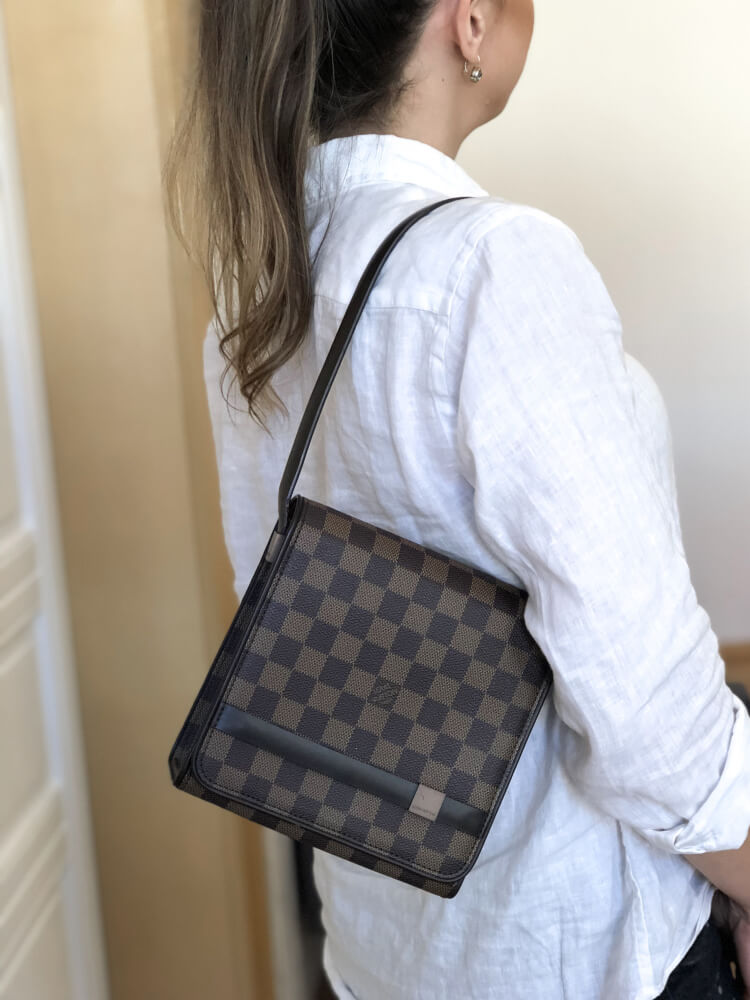 LOUIS VUITTON Damier Ebene Tribeca Mini 895055