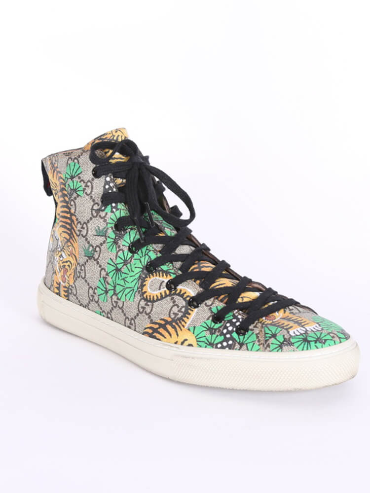 tjene Skalk rygte Gucci - GG Supreme Bengal High Top Sneakers 10 | www.luxurybags.eu