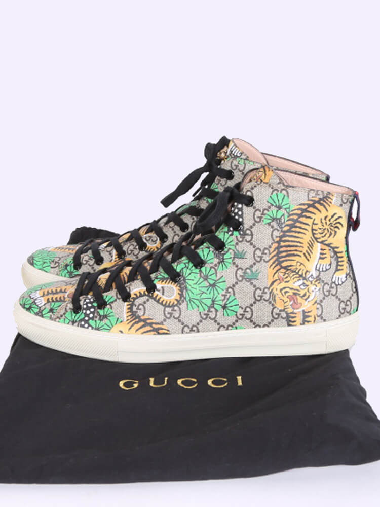 tjene Skalk rygte Gucci - GG Supreme Bengal High Top Sneakers 10 | www.luxurybags.eu