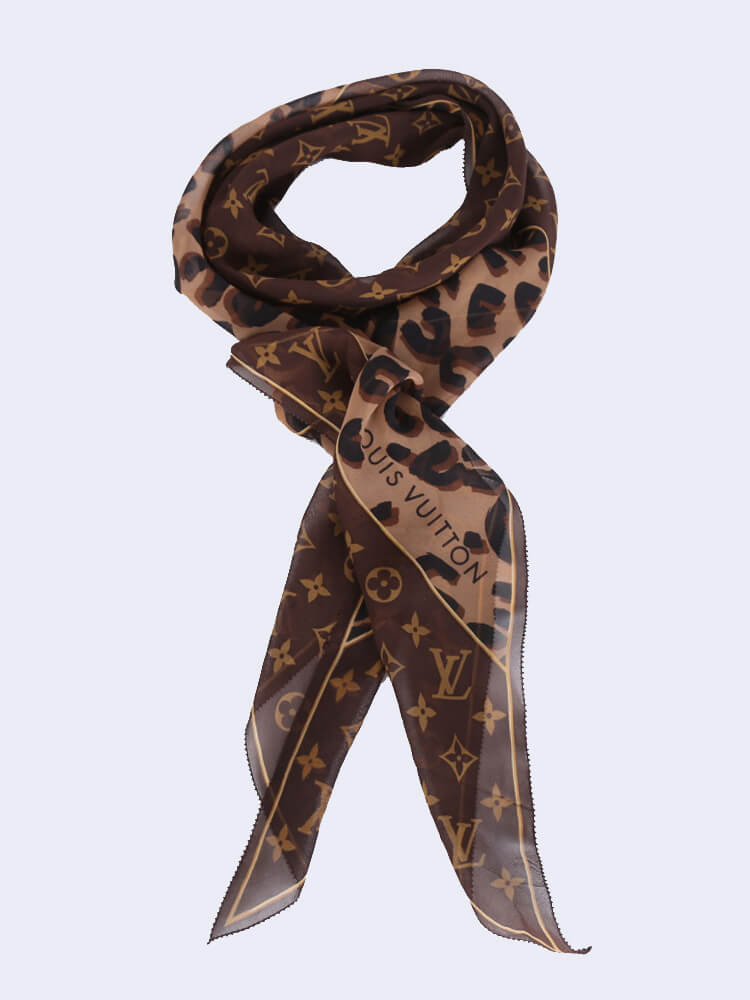 LV Print Luxury Silk Scarf - Absolutely Desi