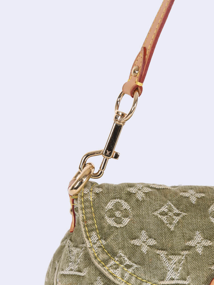 Louis Vuitton - Mini Pleaty Monogram Denim Bag Green