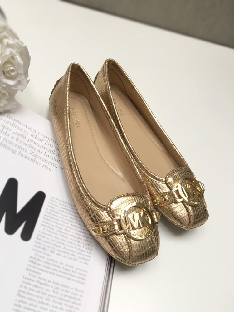 filosof hurtig organisere Michael Kors - Fulton MK Leather Ballerinas Gold 37 | www.luxurybags.eu