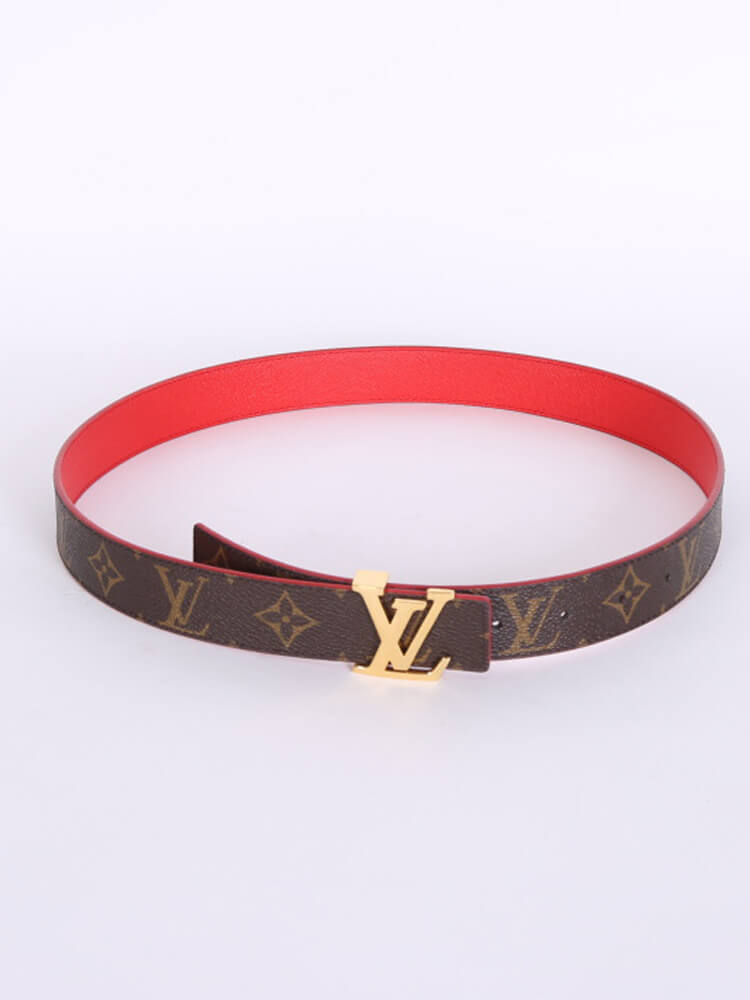 Initiales leather belt Louis Vuitton Red size 80 cm in Leather - 35309888