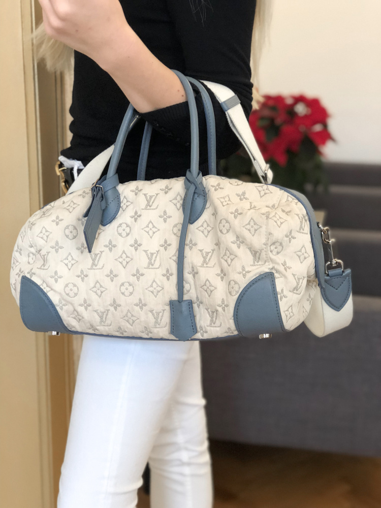 Louis Vuitton Monogram Denim Speedy Round Blue www.luxurybags.eu