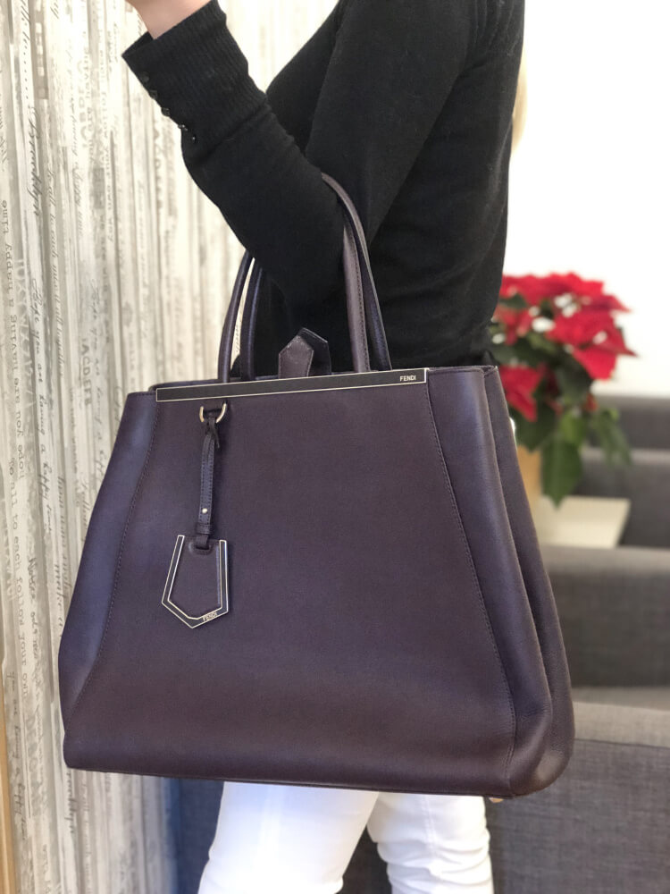 Fendi 2Jour Large Saffiano Leather Violet www.luxurybags.eu