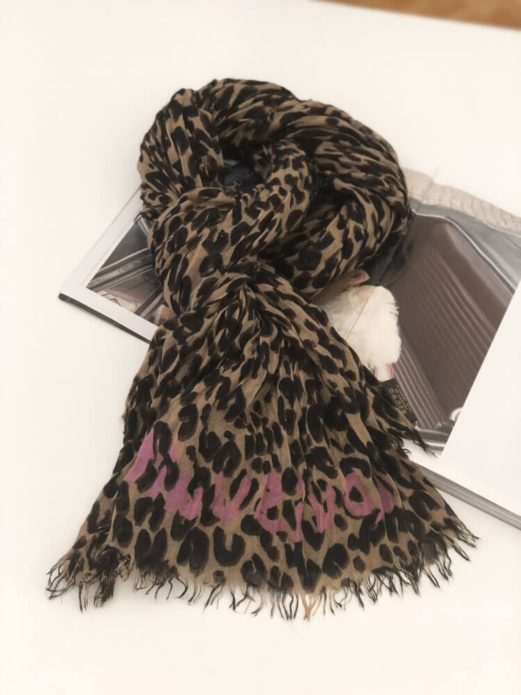 Louis Vuitton - Stephen Sprouse Leopard Cashmere & Silk Stole Brown