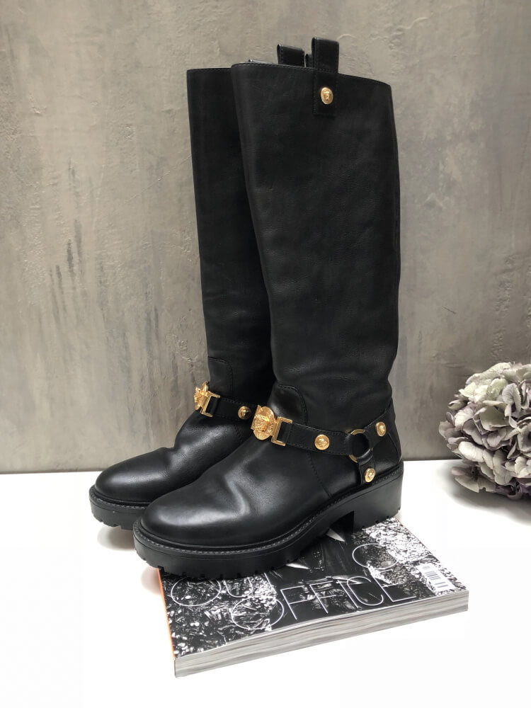 Versace medusa boots sales