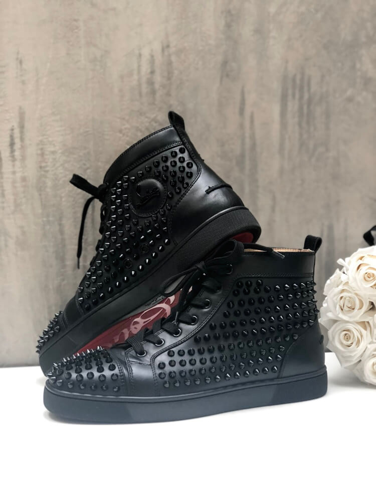 Christian Louboutin Louis Spikes High-Top Sneakers