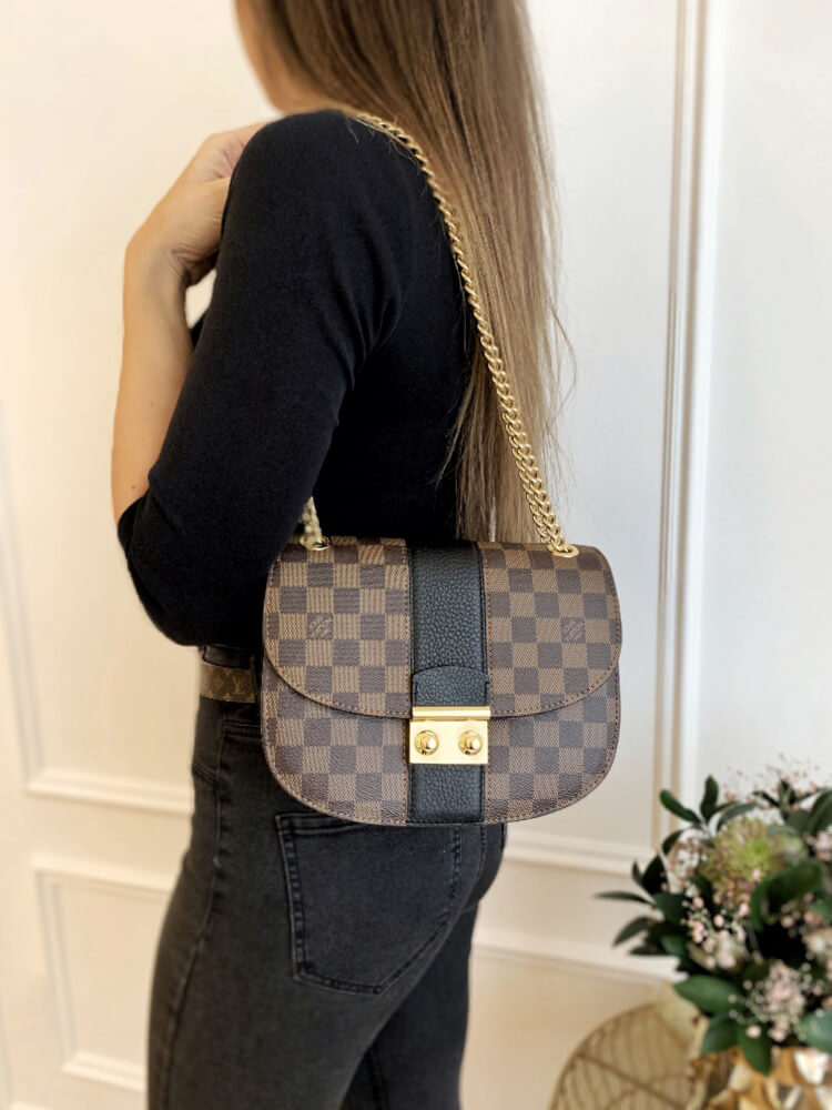 LOUIS VUITTON Wight Damier Ebene Shoulder Crossbody Bag Magnolia-US