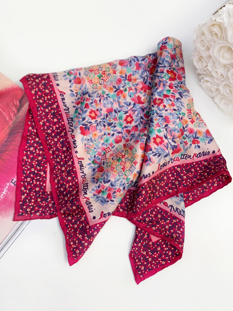 Louis vuitton floral hot sale scarf