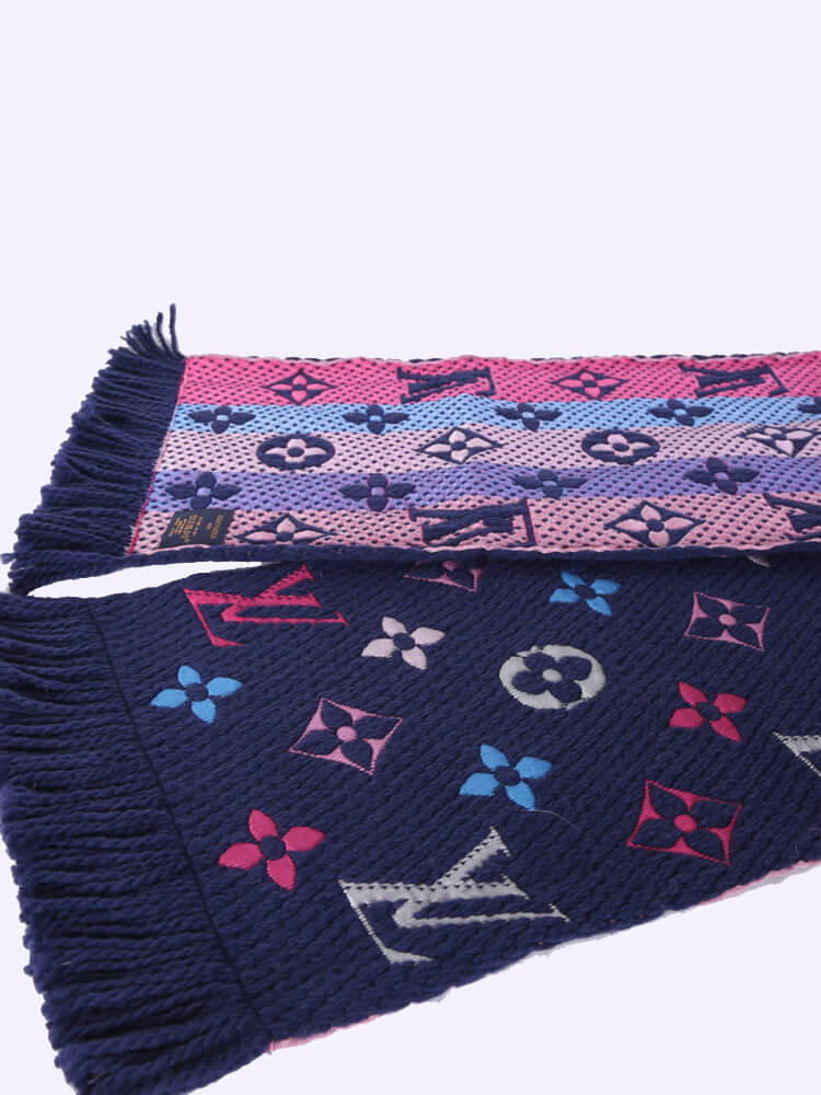 Louis Vuitton - Logomania Rainbow Scarf Blue