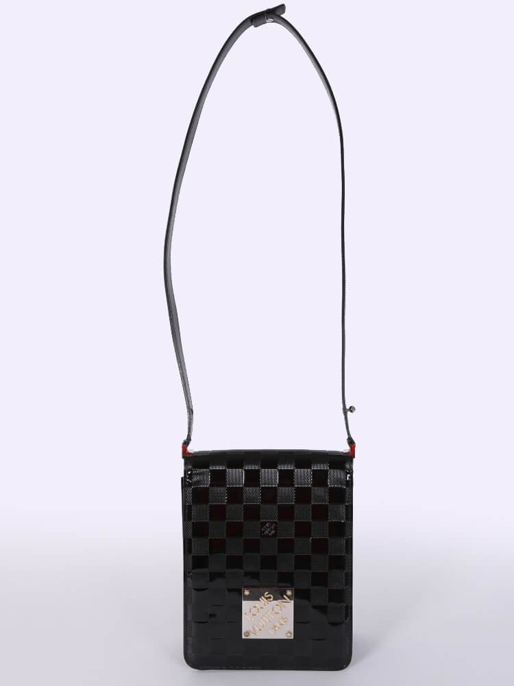 Louis Vuitton Limited Edition Black Damier Vernis Cabaret Tall