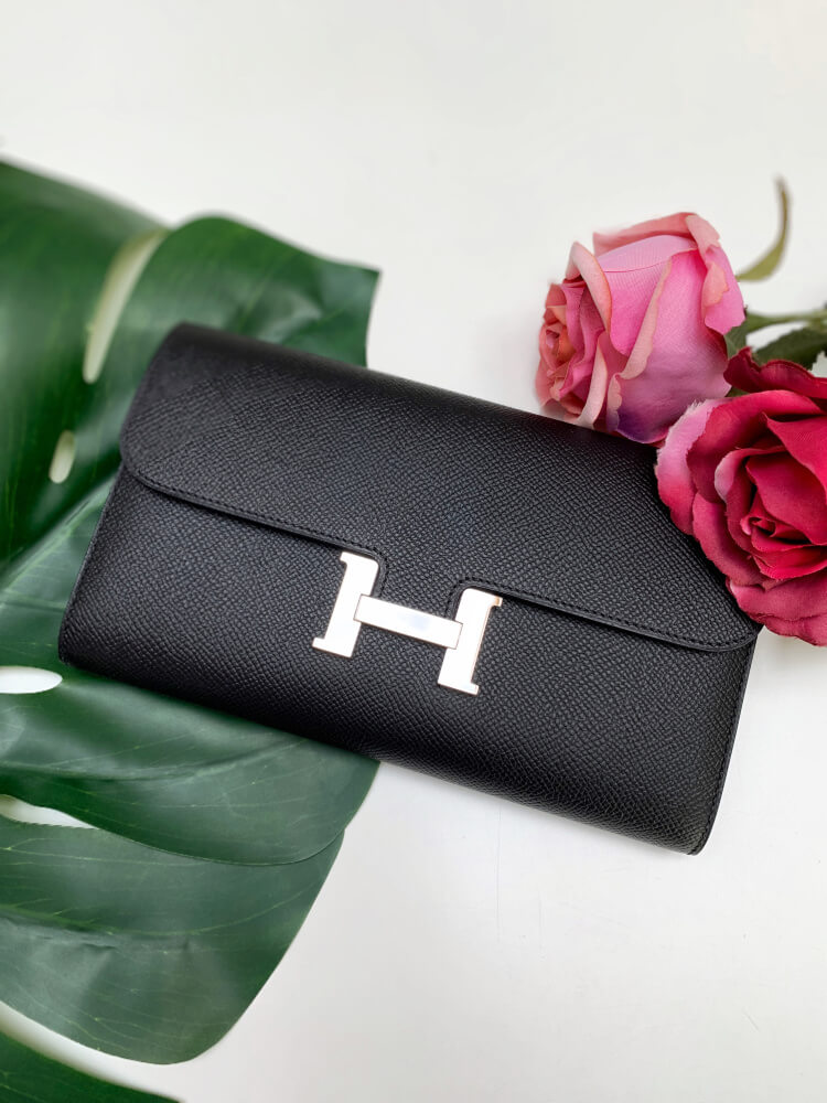 Hermés - Constance Long Wallet Epsom Noir